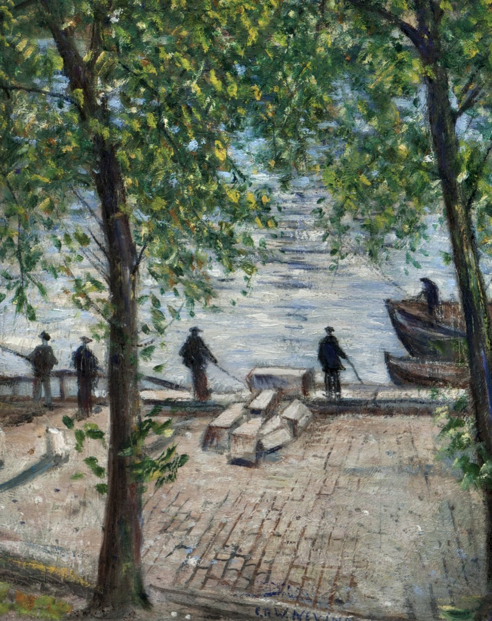 Rybáři na Seině, 1939 od Christopher Richard Wynne Nevinson