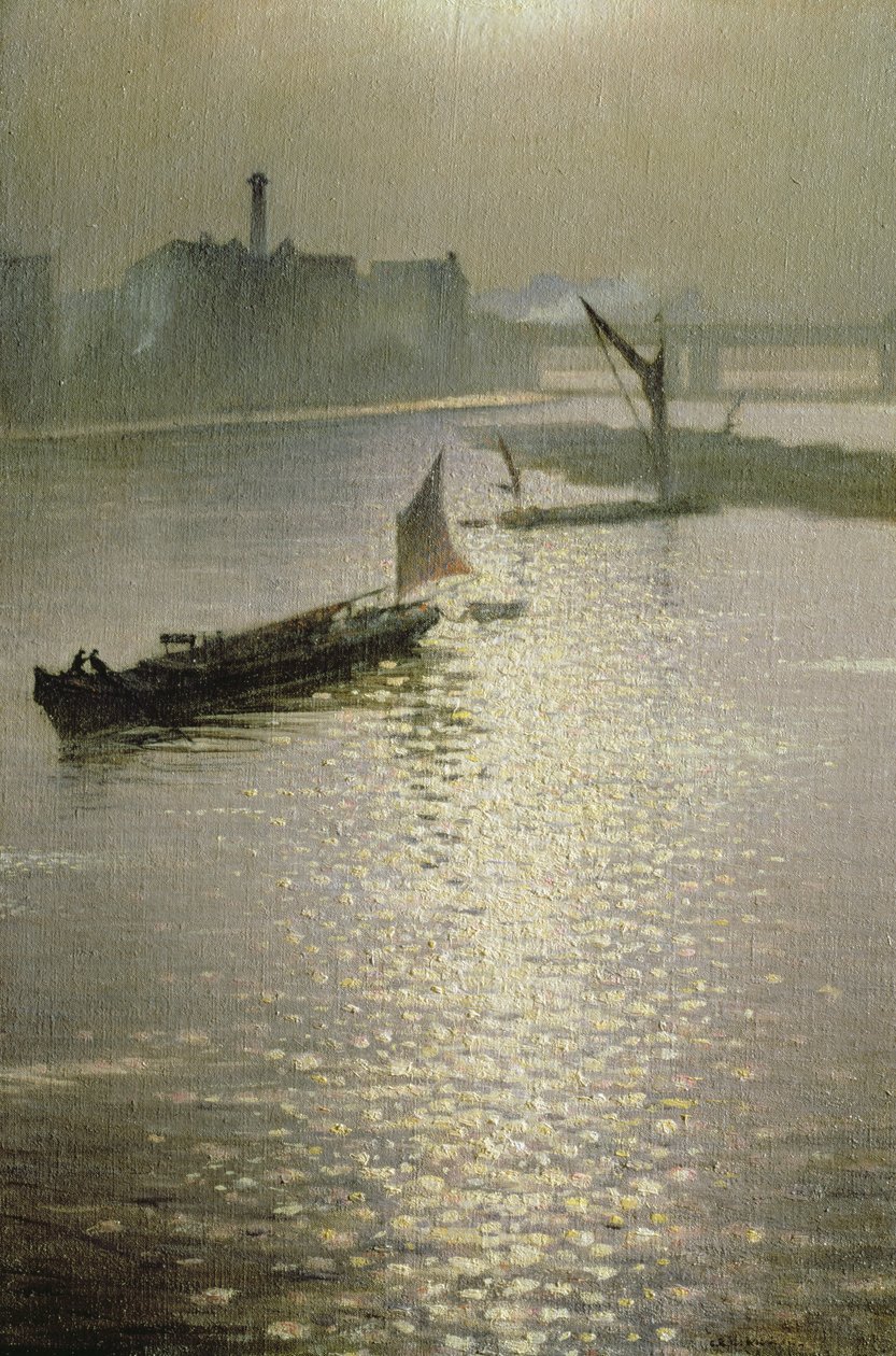 From Waterloo Bridge: Sun Bursting through Fog, c.1924 od Christopher Richard Wynne Nevinson
