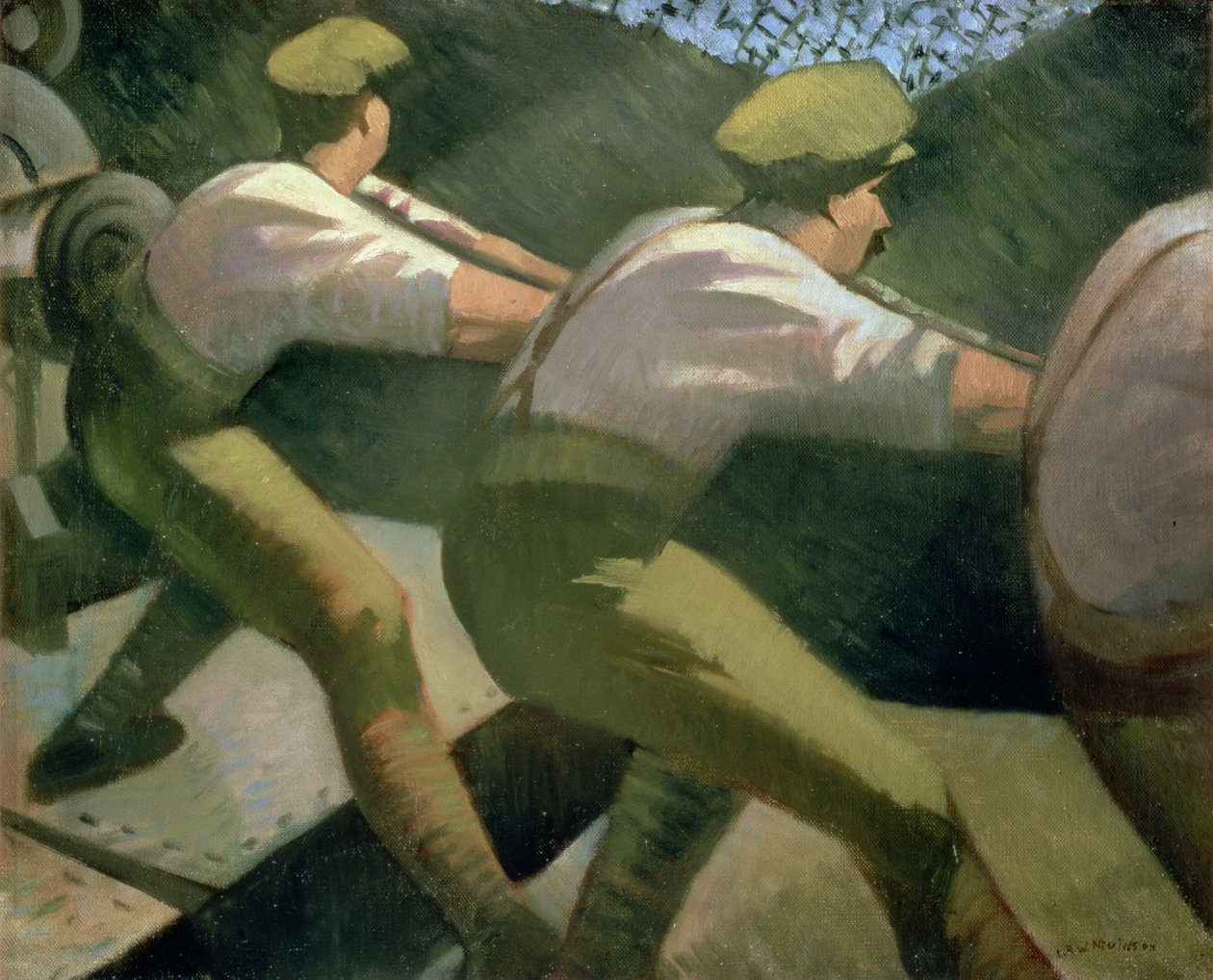Loading a Gun in the Trenches, 1918 od Christopher Richard Wynne Nevinson
