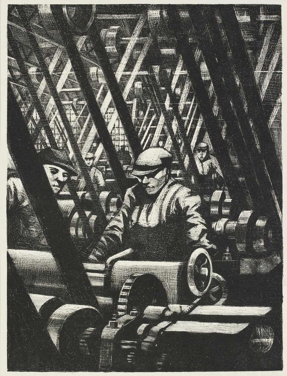 Výroba motoru, 1917 od Christopher Richard Wynne Nevinson