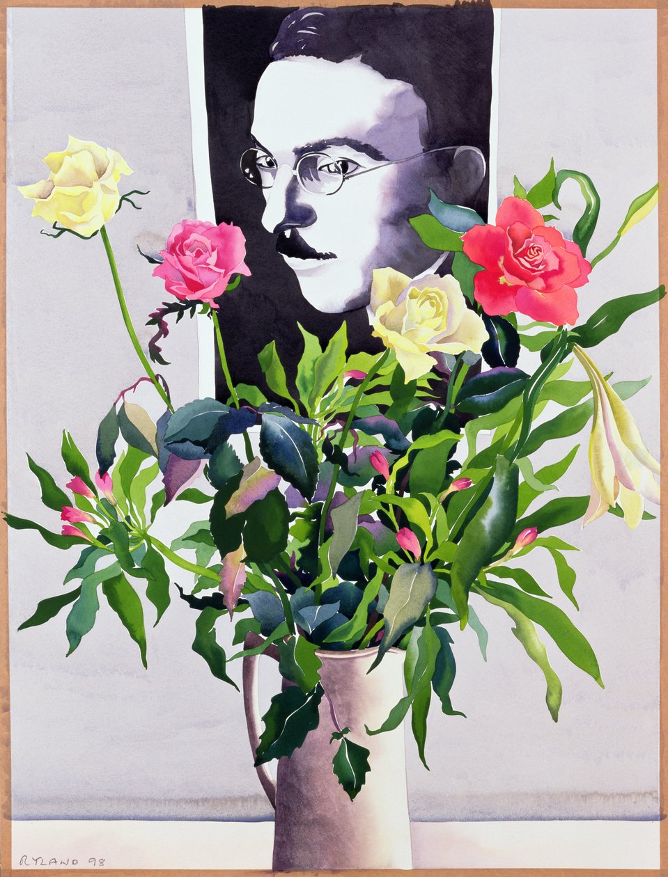 Fernando Pessoa (1888-1935), Růže a lilie (wc na papíře) od Christopher Ryland