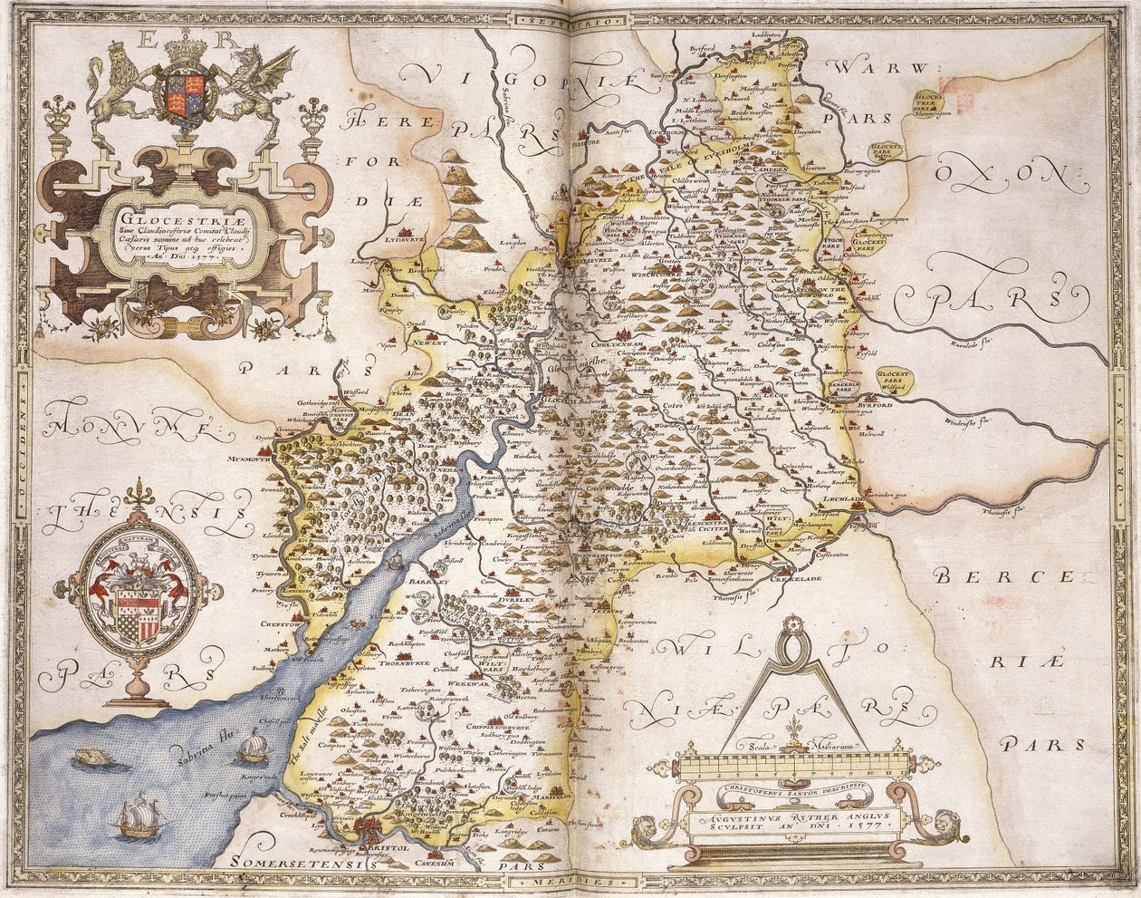 Gloucester (shire), 1579 od Christopher Saxton