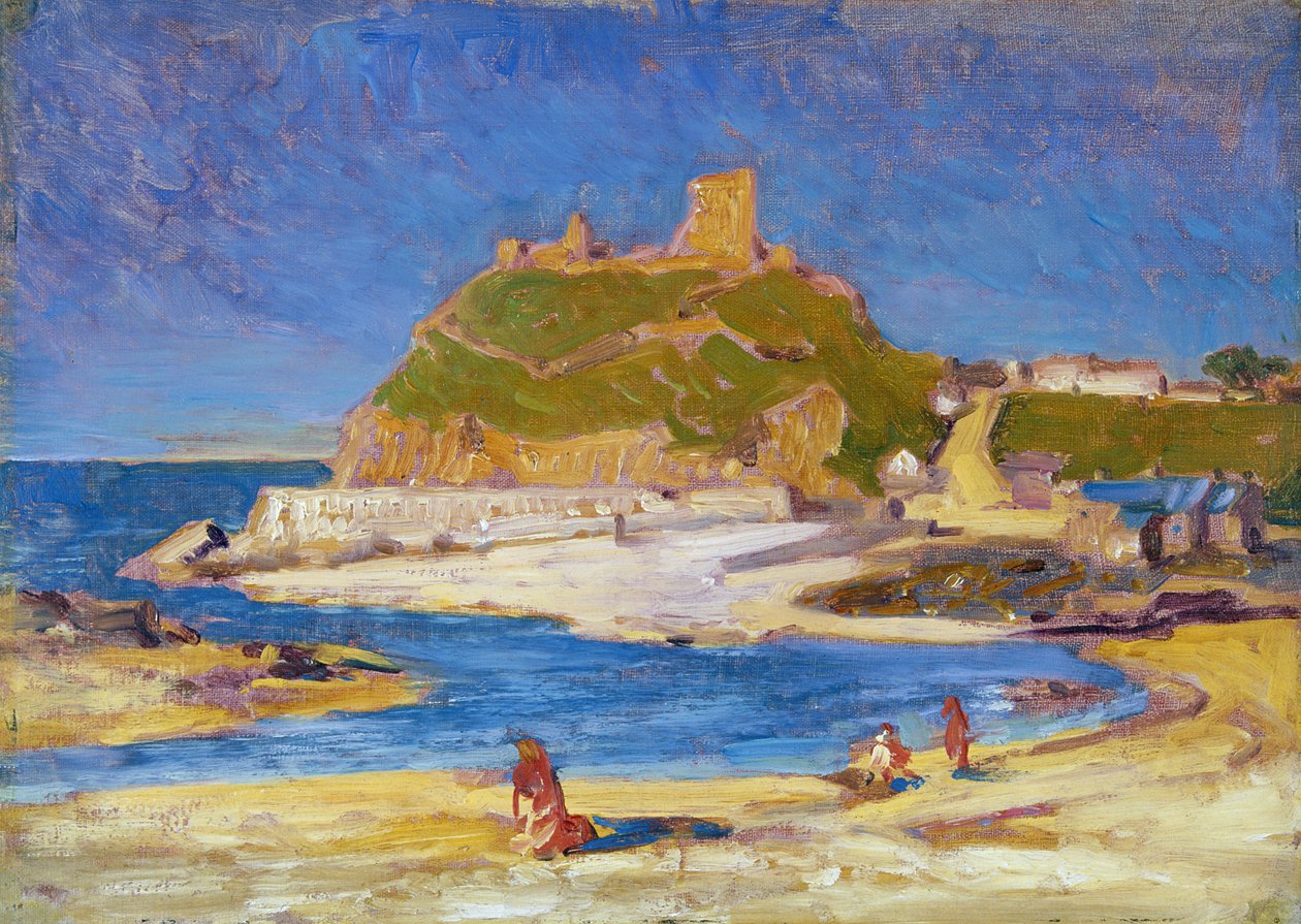 Hrad Criccieth (olej na plátně na desce) od Christopher Williams