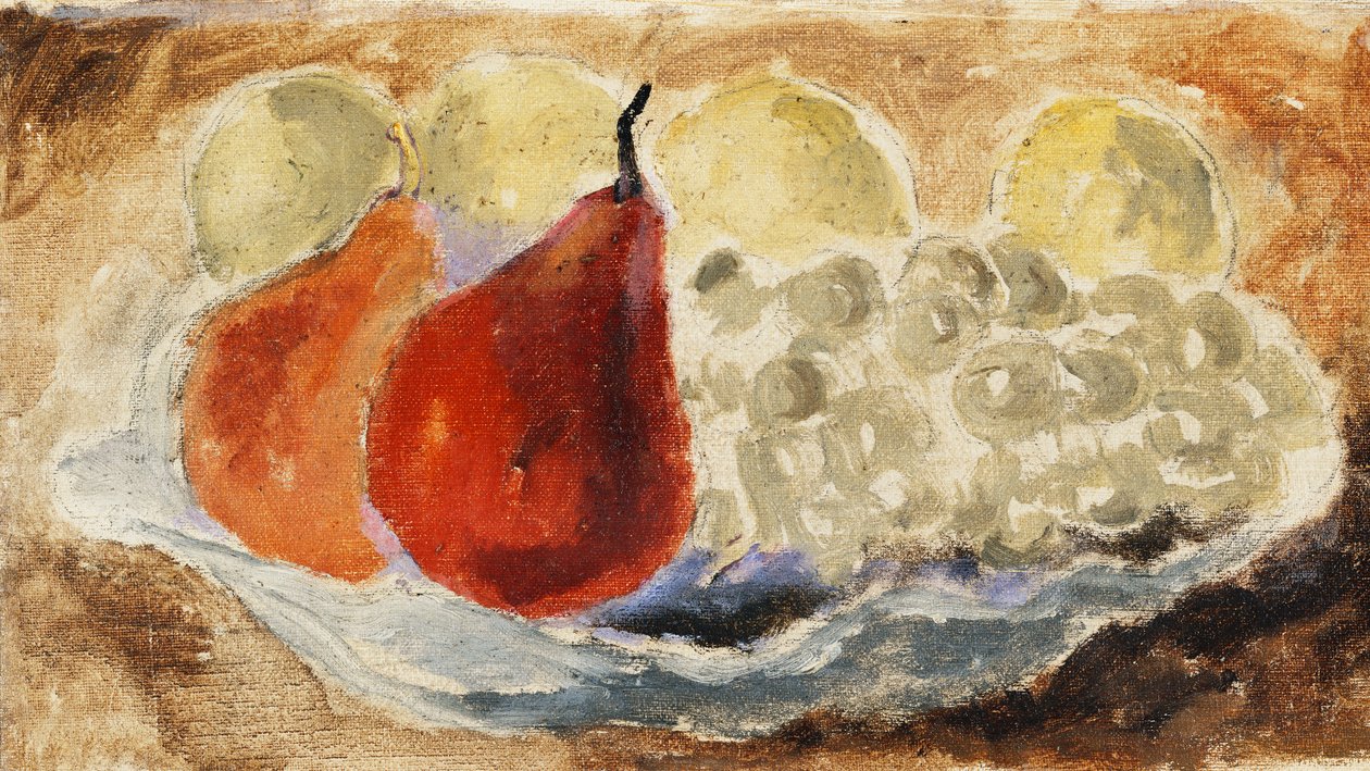 Shell, Dish and Fruit, c.1922 (olej na palubě) od Christopher Wood
