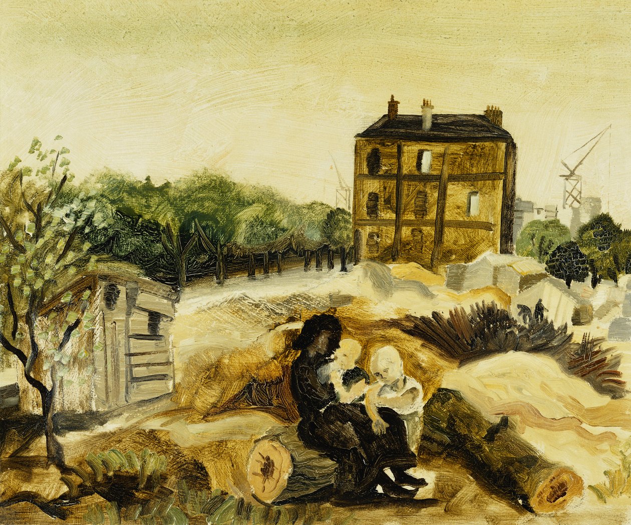 The Little Brown House, Passy, kolem roku 1928 (olej na plátně) od Christopher Wood