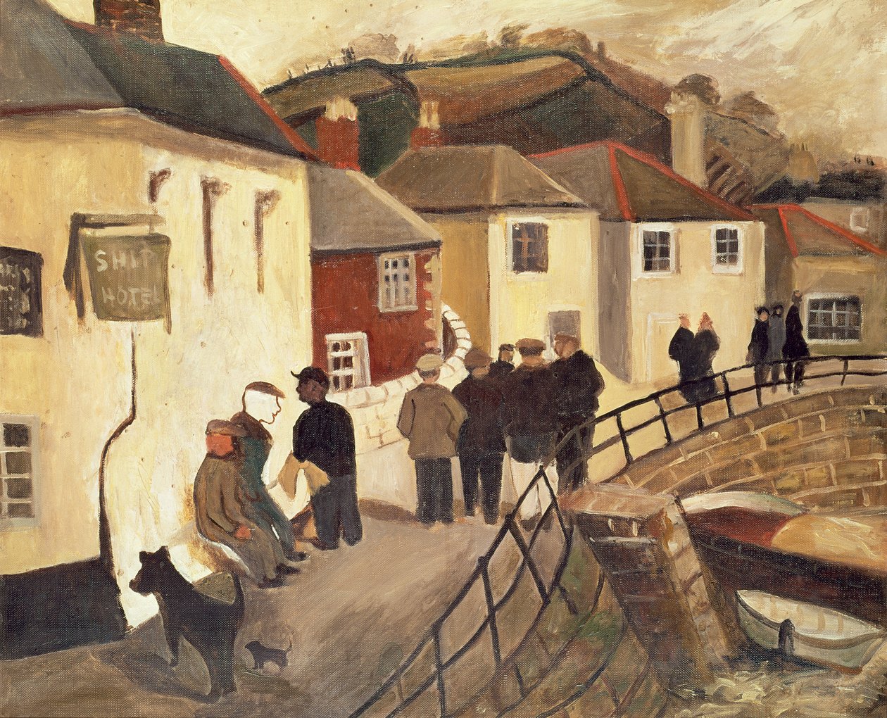 The Ship Hotel, Mousehole, Cornwall, 19289 od Christopher Wood