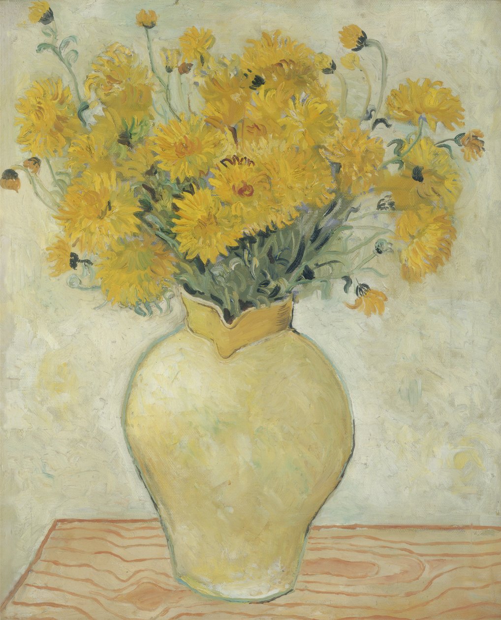 Žluté chryzantémy, 1925 od Christopher Wood