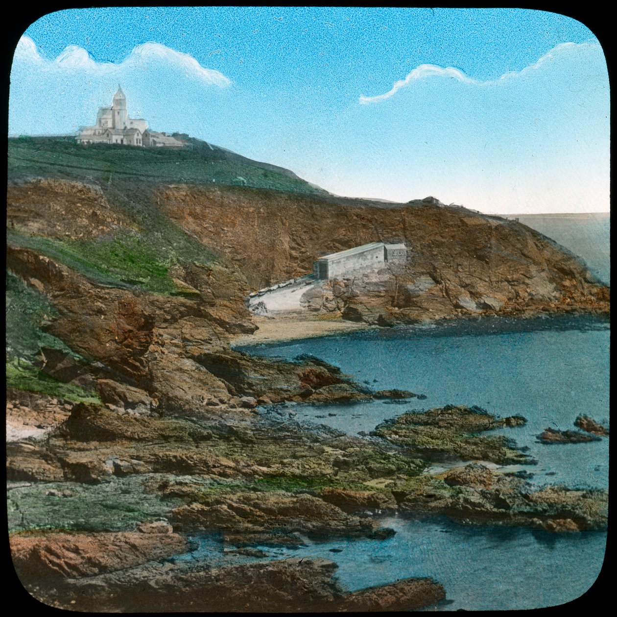Lizard Lighthouse, Cornwall, konec 19. nebo začátek 20. století od Church Army Lantern Department