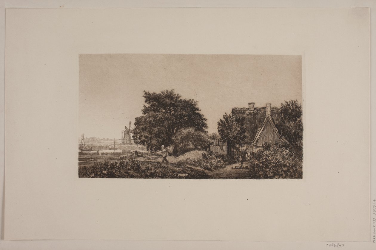 Krajina s mlýnem od Cilius Johannes Konrad Andersen