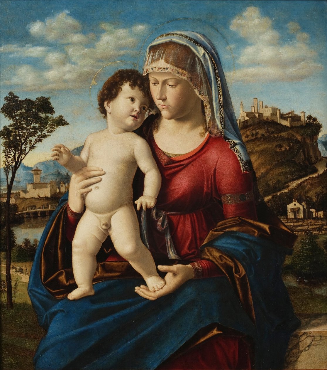 Madonna a dítě v krajině od Cima da Conegliano