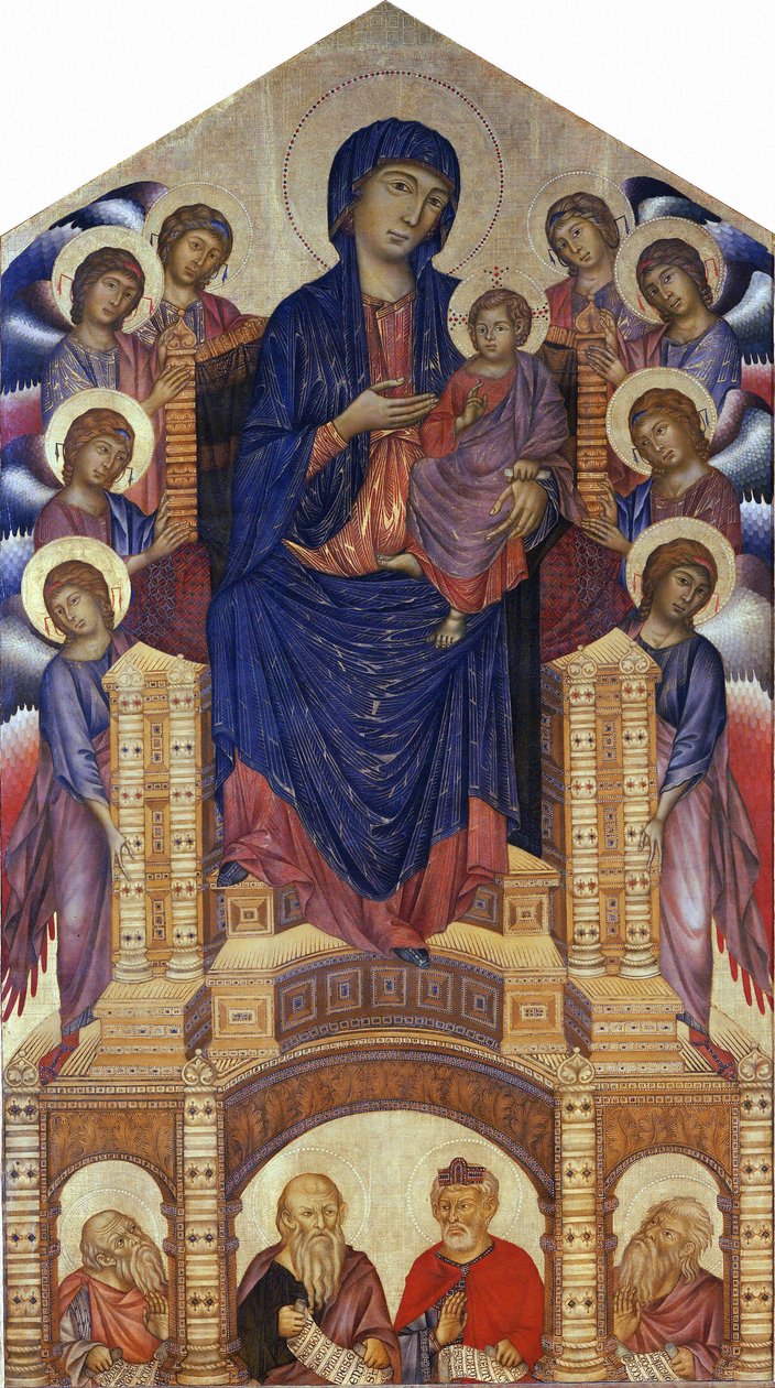 Santa Trinita Maestà (Madona s osmi anděly, Madona s dítětem na trůně, Santa Trinita Madonna) od Cimabue