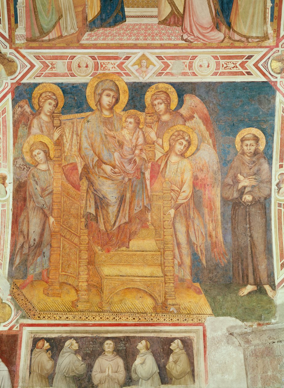 Panna s dítětem, andělé a svatý František z Assisi (viz také 741489) od Giovanni Cimabue