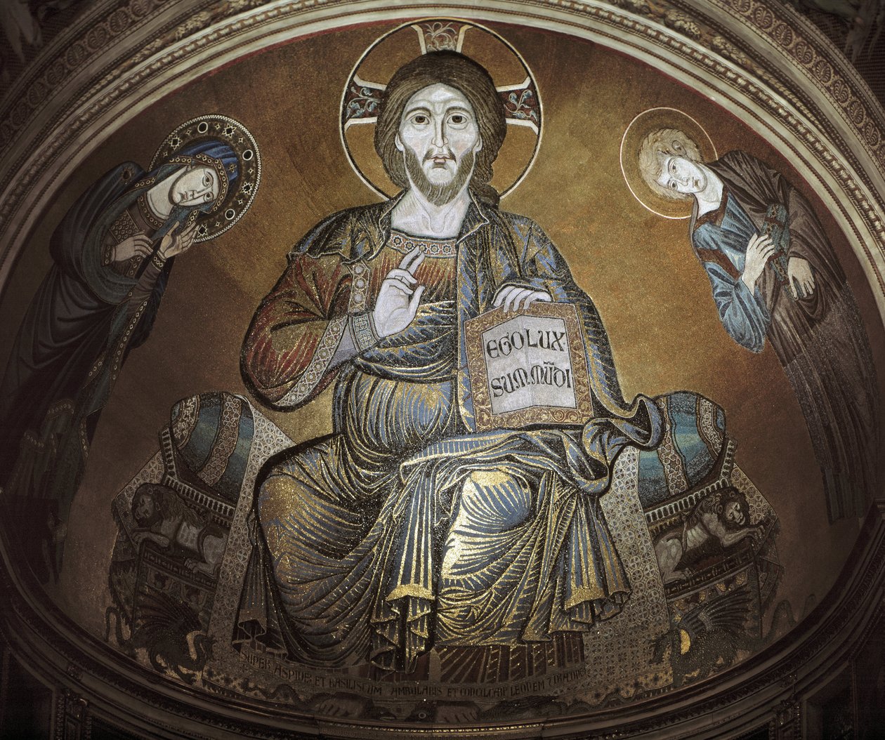 Kristus ve velebnosti. Mozaika od Cimabue