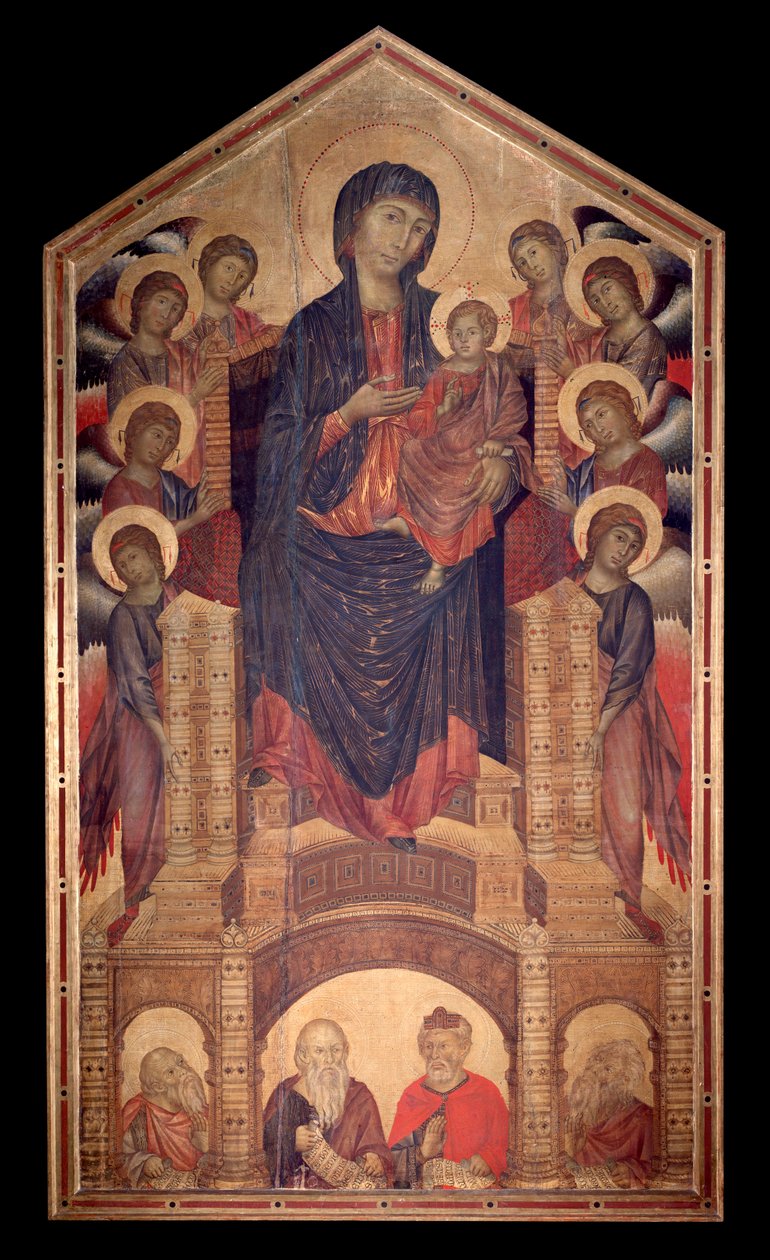 Maesta Nejsvětější Trojice (tempera na dřevě od Cimabue