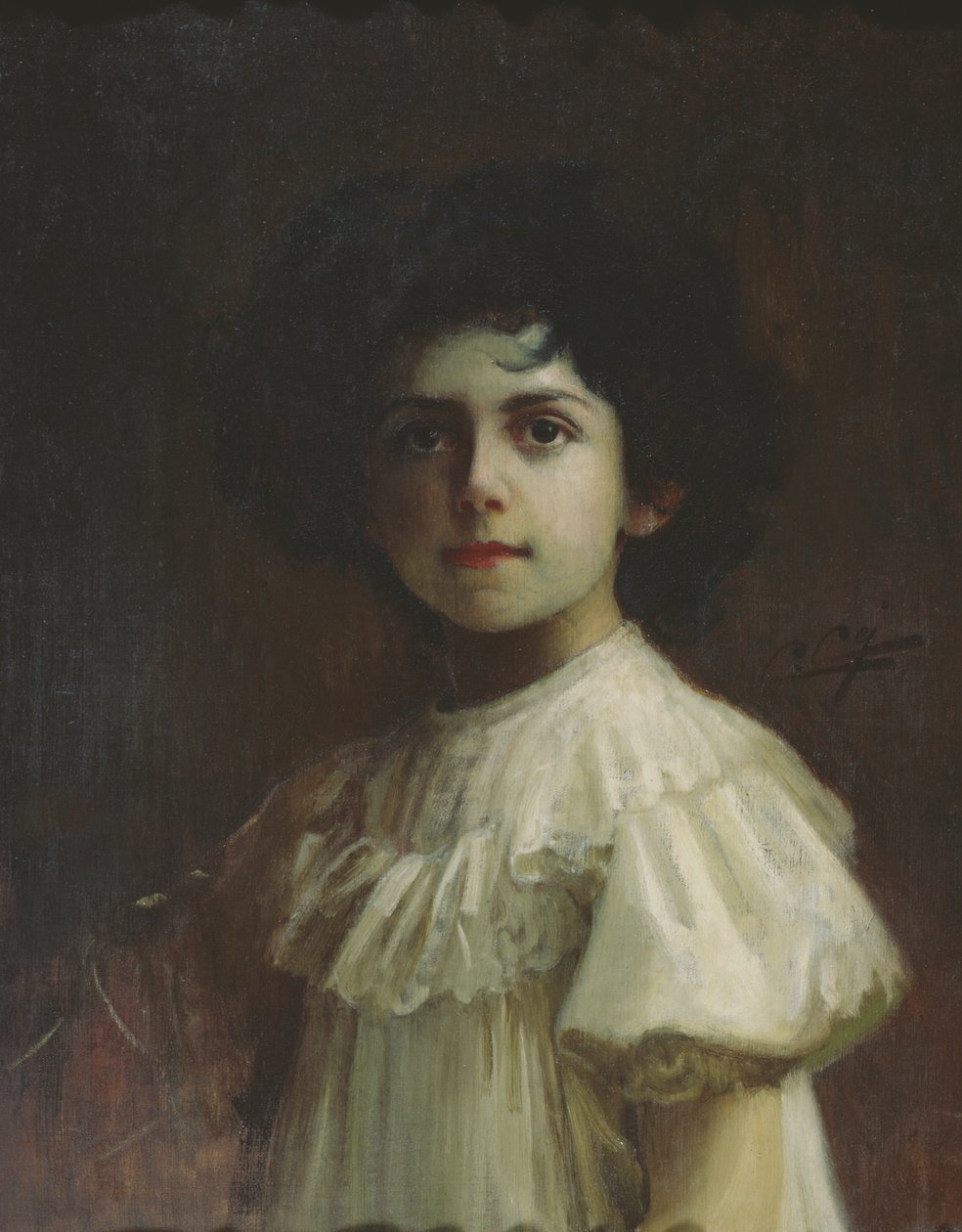 Portrét jako dítě Yolande Louise Savojské, kolem roku 1910 od Cipriano Cei