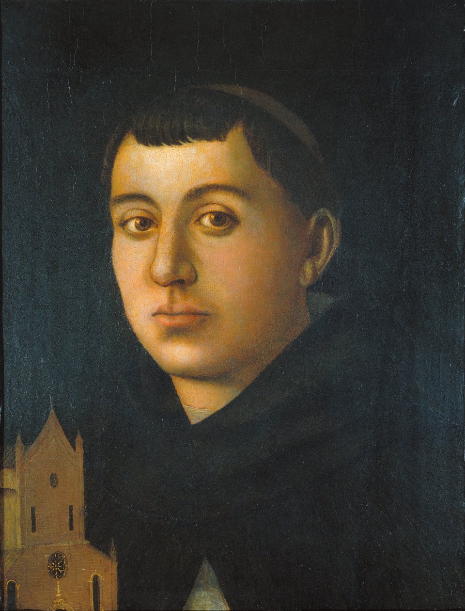 Mnich svatý s modelem kostela od Circle of Bartolomeo degli Erri