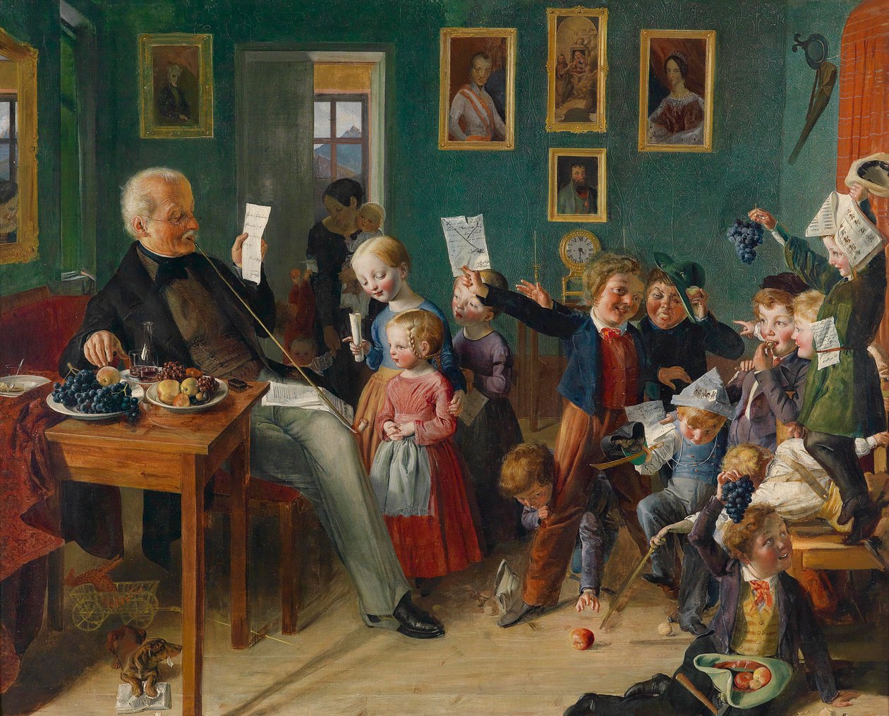 Hodné dívky, zlí chlapci, školní třída v Tyrolsku od Eduard Ritter