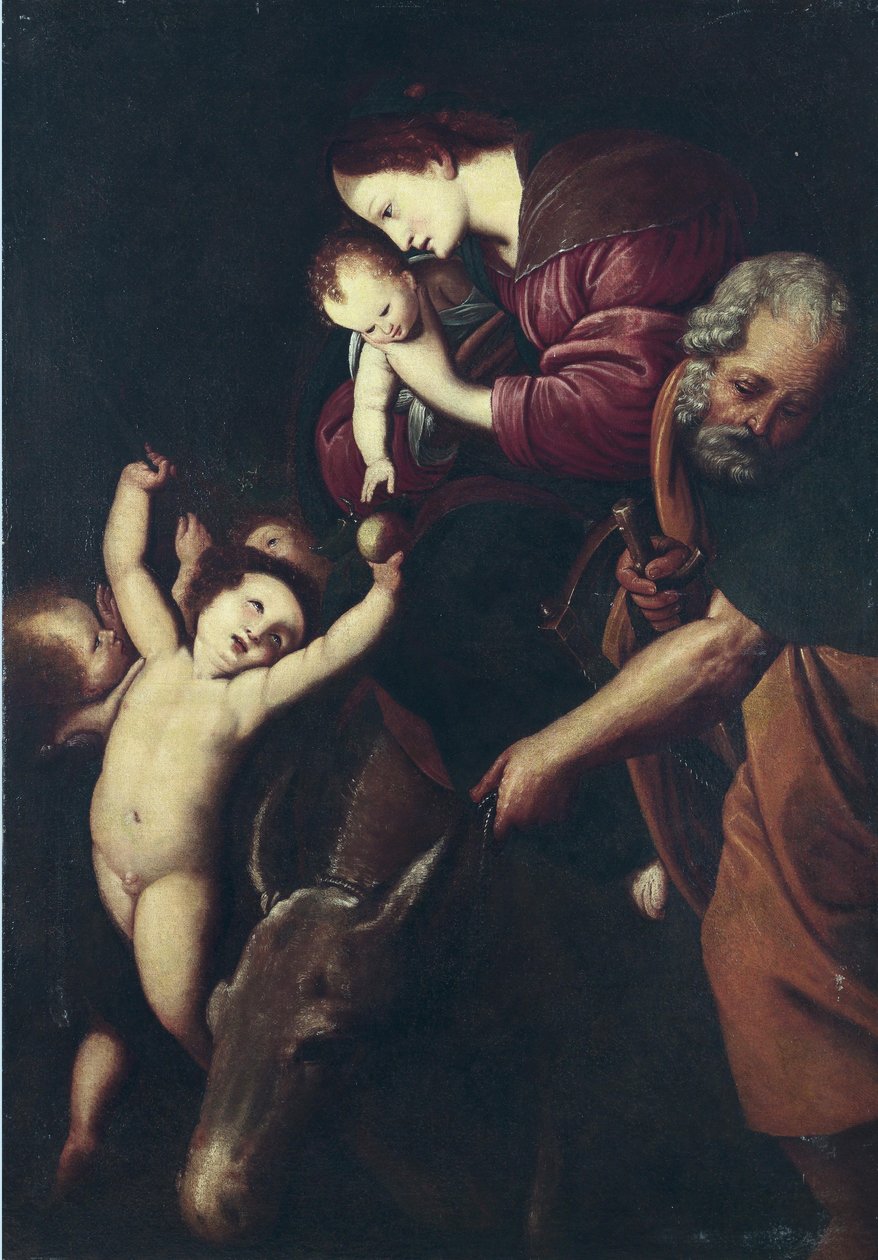 Svatá rodina na útěku do Egypta od Circle of Giovanni Battista Crespi