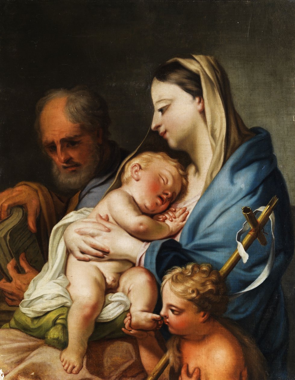 Svatá rodina s chlapcem Johnem od Circle of Jacopo Amigoni