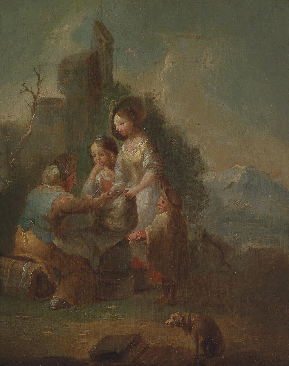 Děti ve třídě venku od Circle of Johann Georg Platzer