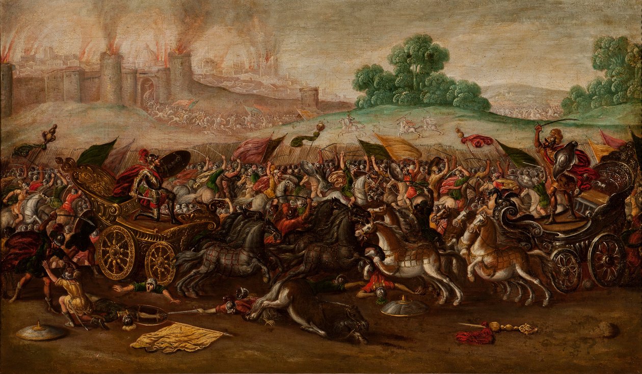 Pálení Jeruzaléma Nebukadnecarovou armádou od Juan de la Corte