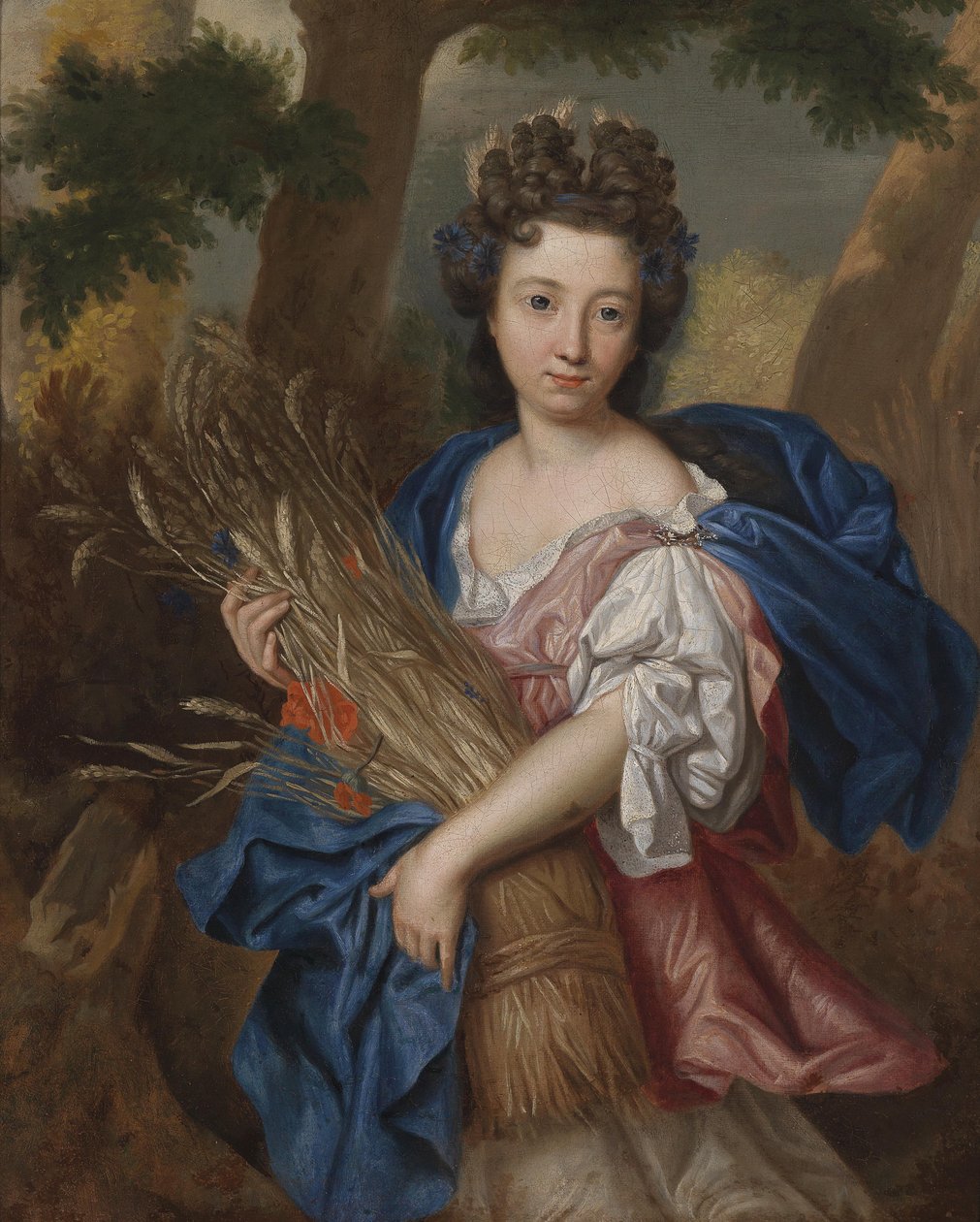Portrét neznámé ženy zobrazen jako Ceres od Circle of Pierre Mignard