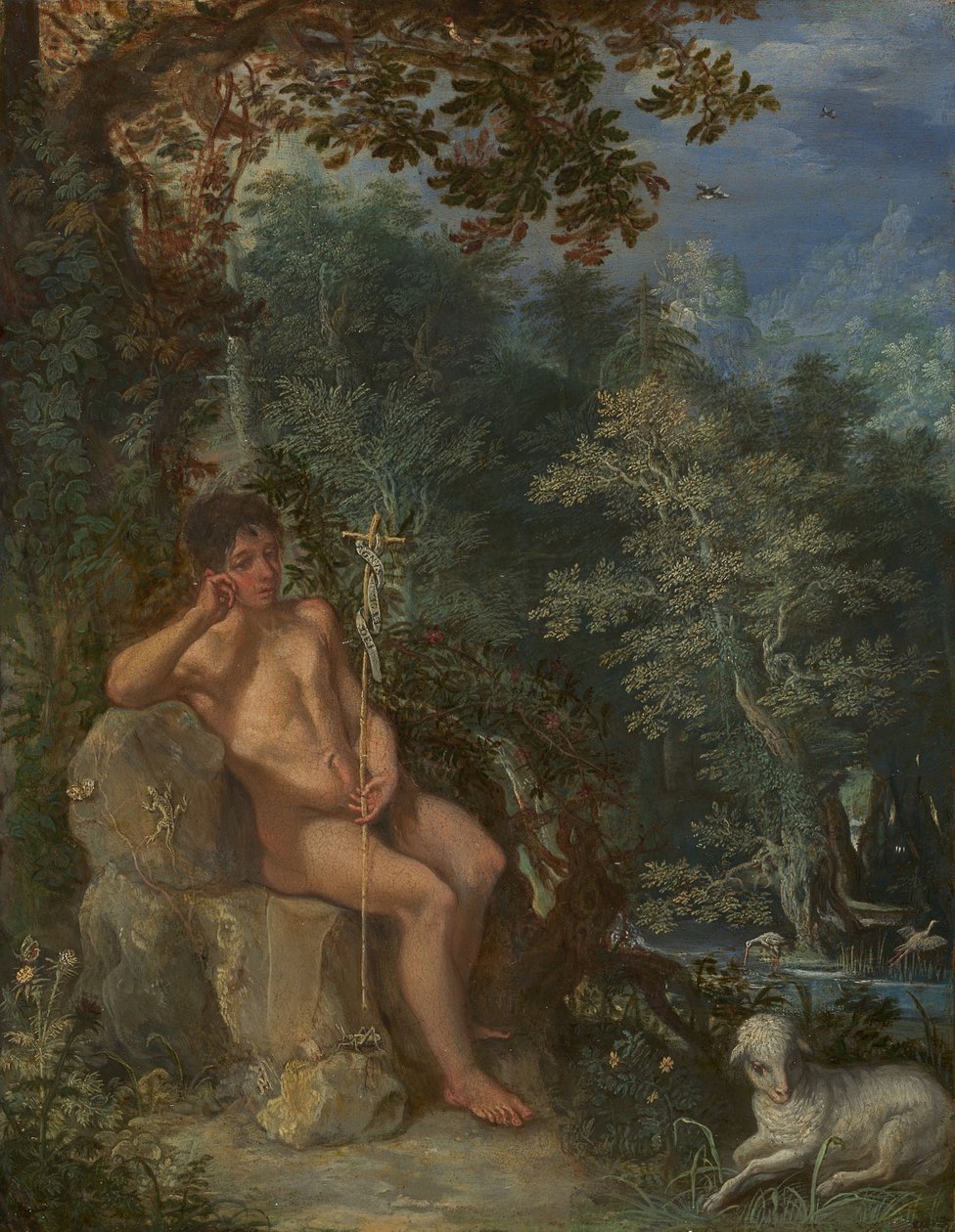 Svatý Jan Křtitel na poušti od Circle of Adam Elsheimer