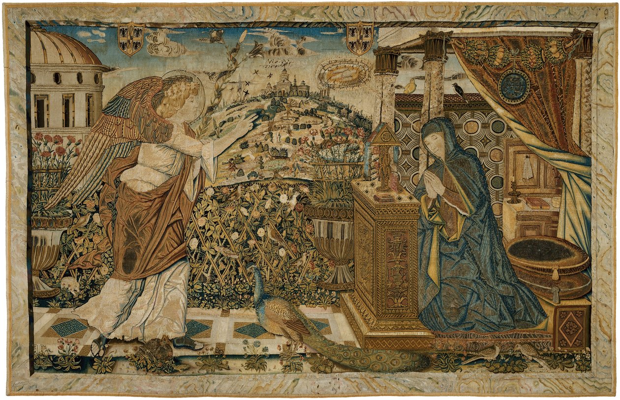 Zvěstování od Circle of Andrea Mantegna