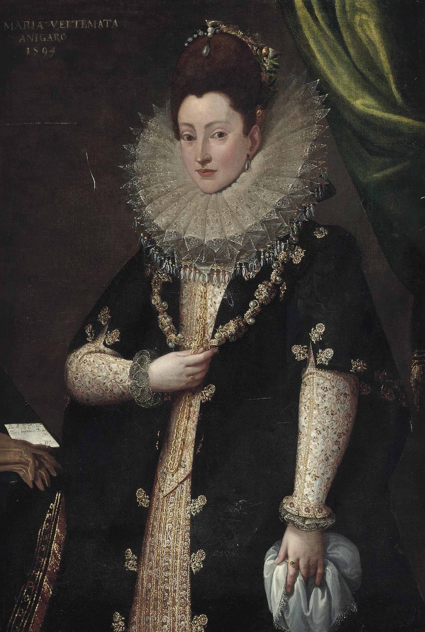 Kruh Franse Pourbuse II Maria Vertemata od Circle of Frans Pourbus the Younger