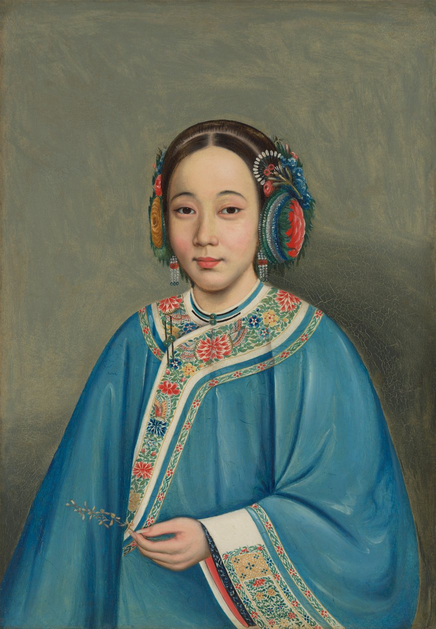 Portrét ženy od Circle of Guan Qiaochang Lam Qua