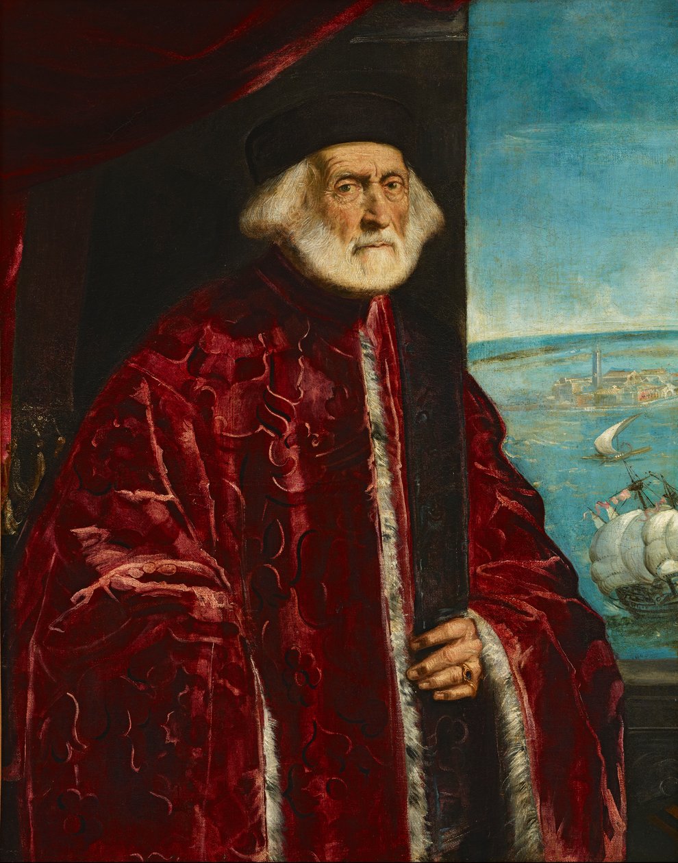 Okruh Jacopo Tintoretto - Portrét benátského prokurátora, 1938.1.142 od Circle of Jacopo Tintoretto