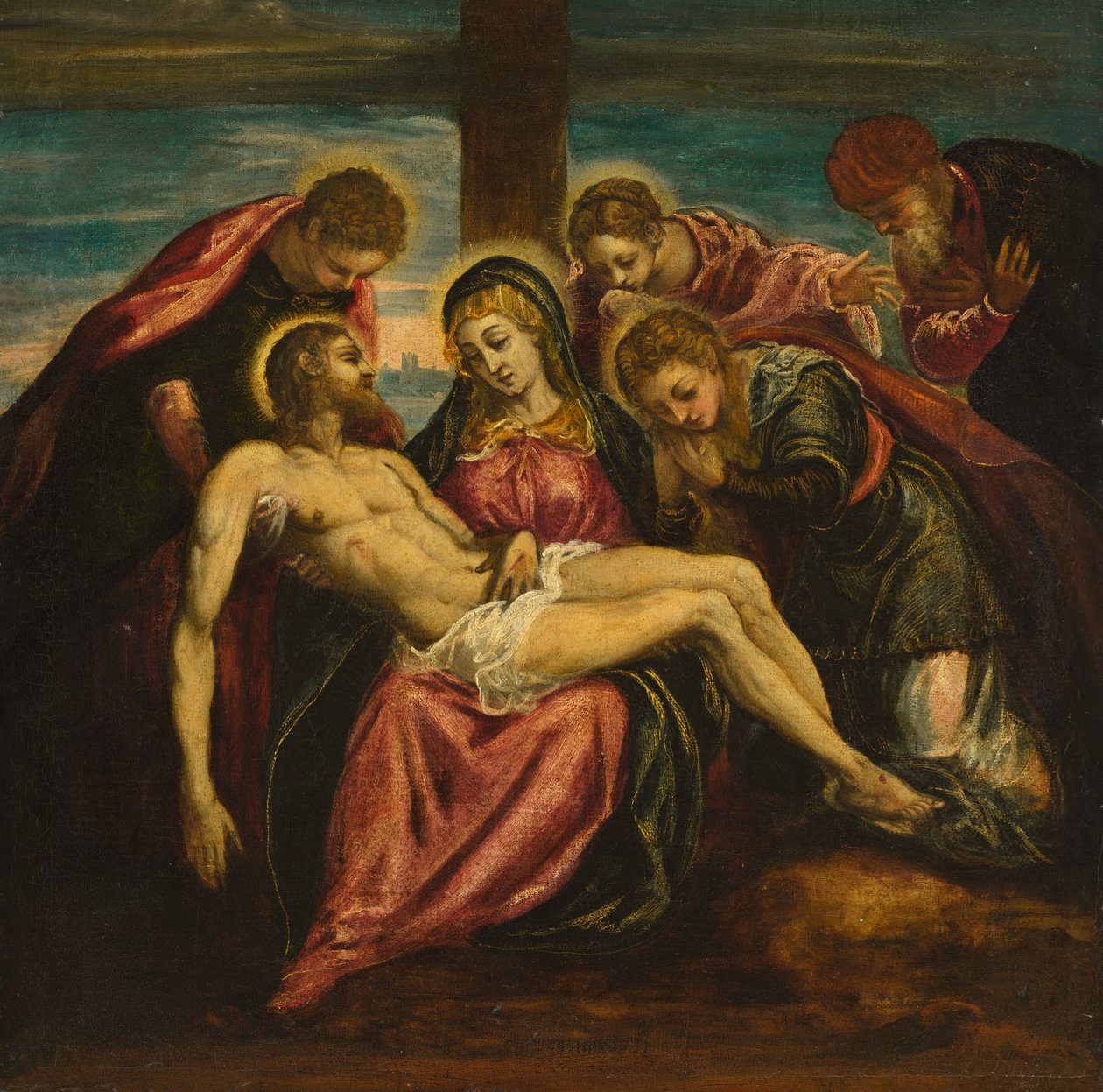 Bědování od Circle of Jacopo Tintoretto