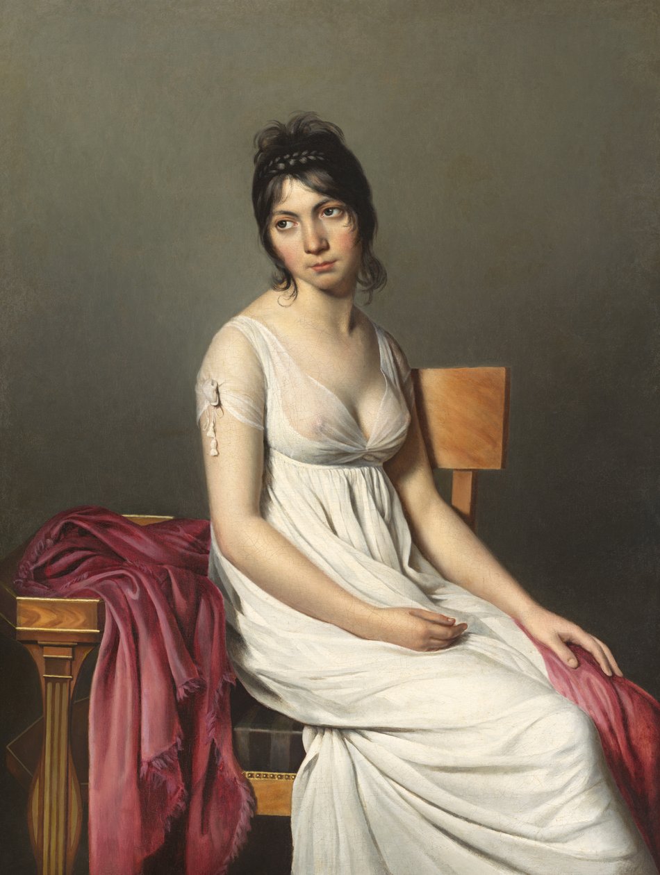 Portrét mladé ženy od Circle of Jacques Louis David