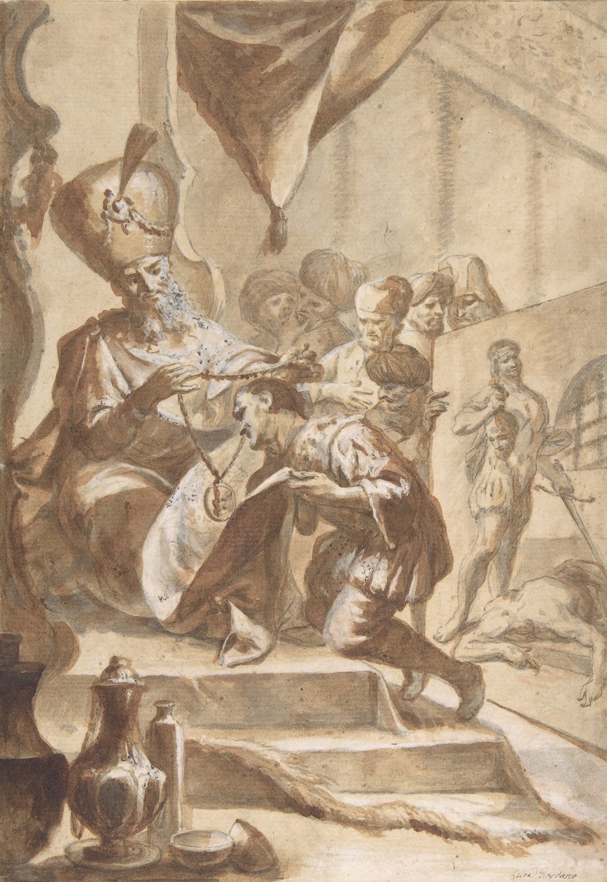 Malíř odměněn, 1634-1705. od Circle of Luca Giordano.
