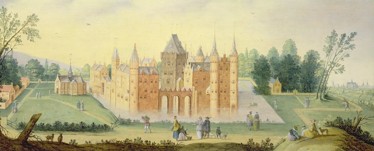 Opatství a zámek v Egmondu od Claes Jacobsz van der Heck