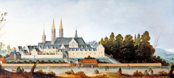 Egmond Abbey & Castle (olej na panelu) od Claes Jacobsz. van der Heck