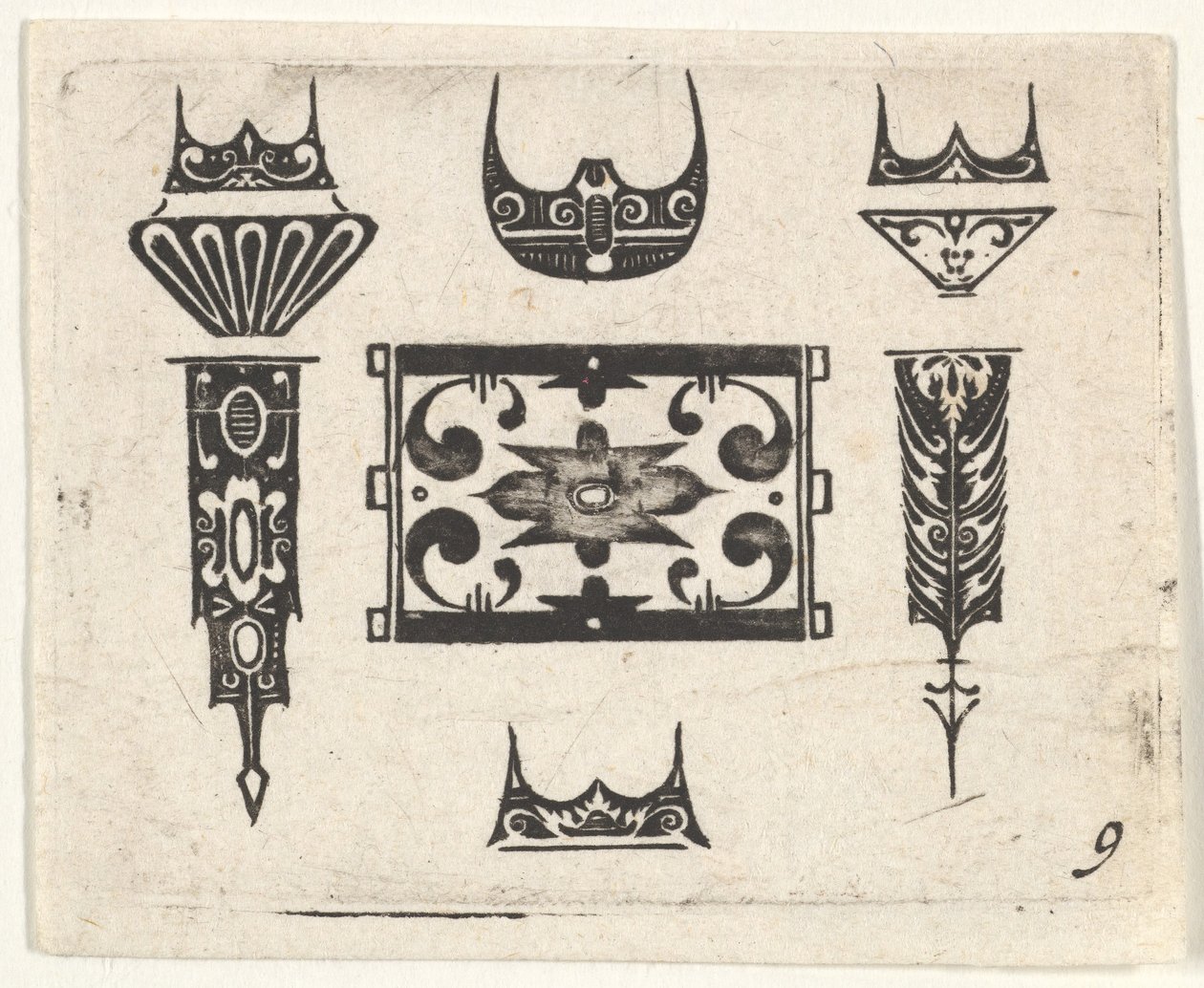 Blackwork Print s devíti motivy, ca. 1620. od Claes Jansz Visscher