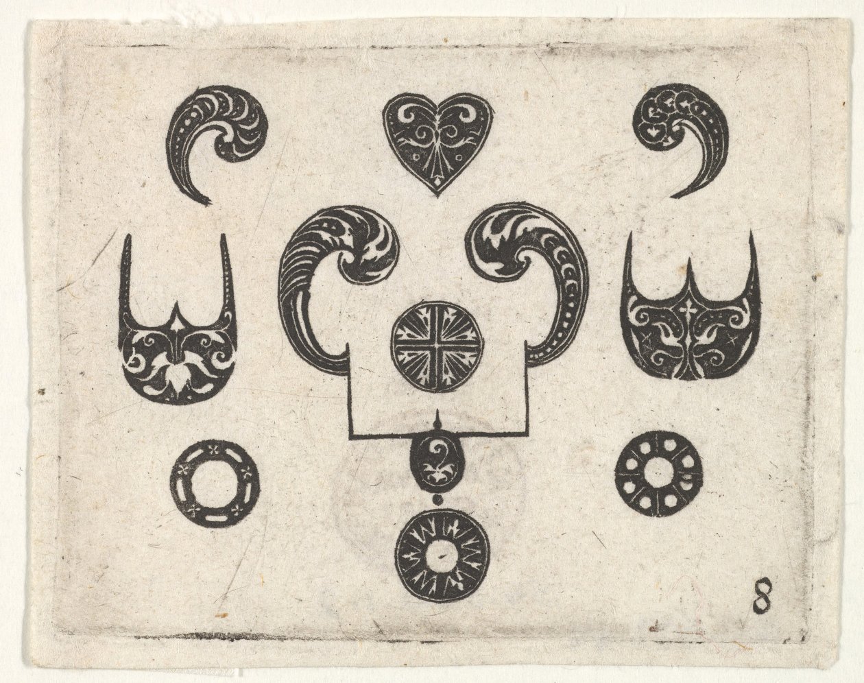 Blackwork Print s různými motivy, ca. 1620. od Claes Jansz Visscher