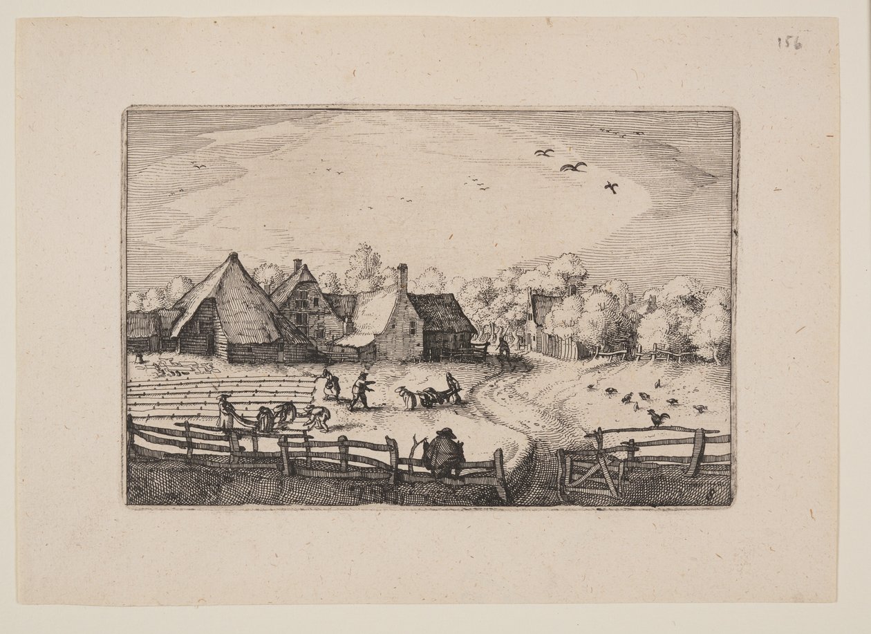 Bělicí pole u Haarlemmer Hout, z pohledů na okolí Haarlemu (Plaisante Plaetsen) od Claes Jansz. Visscher