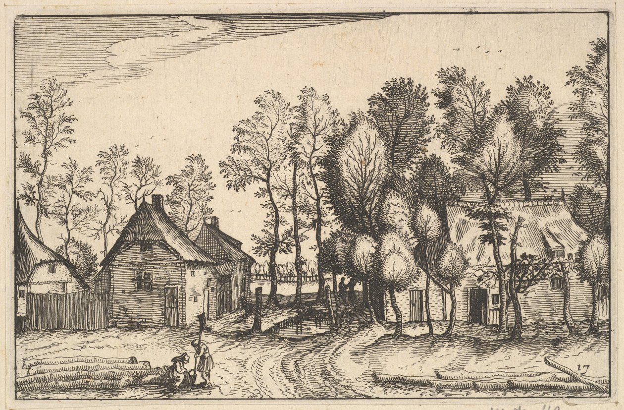 Krajina s vytesanými stromy, deska17 z regionů a měst vévodství Brabant..., ca. 1610 od Claes Jansz Visscher