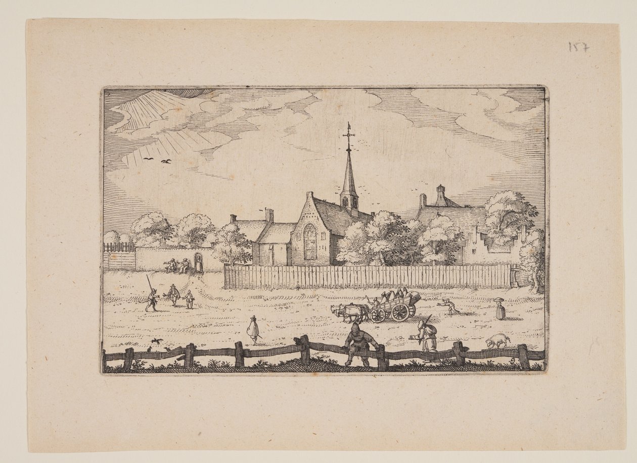 Dům malomocných v Haarlemu z Pohledů do okolí Haarlemu (Plaisante Plaetsen) od Claes Jansz. Visscher