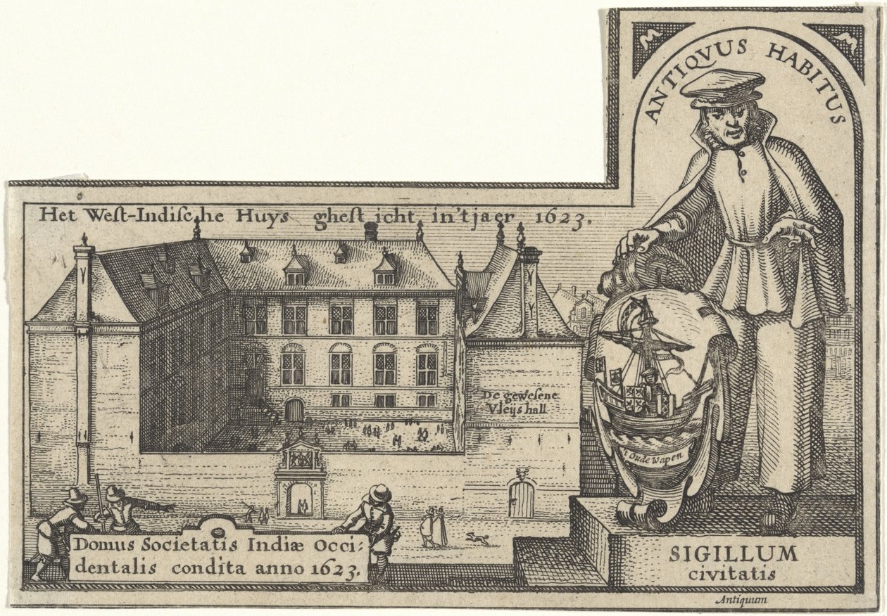 Západoindický dům v Amsterdamu, 1623-26 od Claes Jansz Visscher