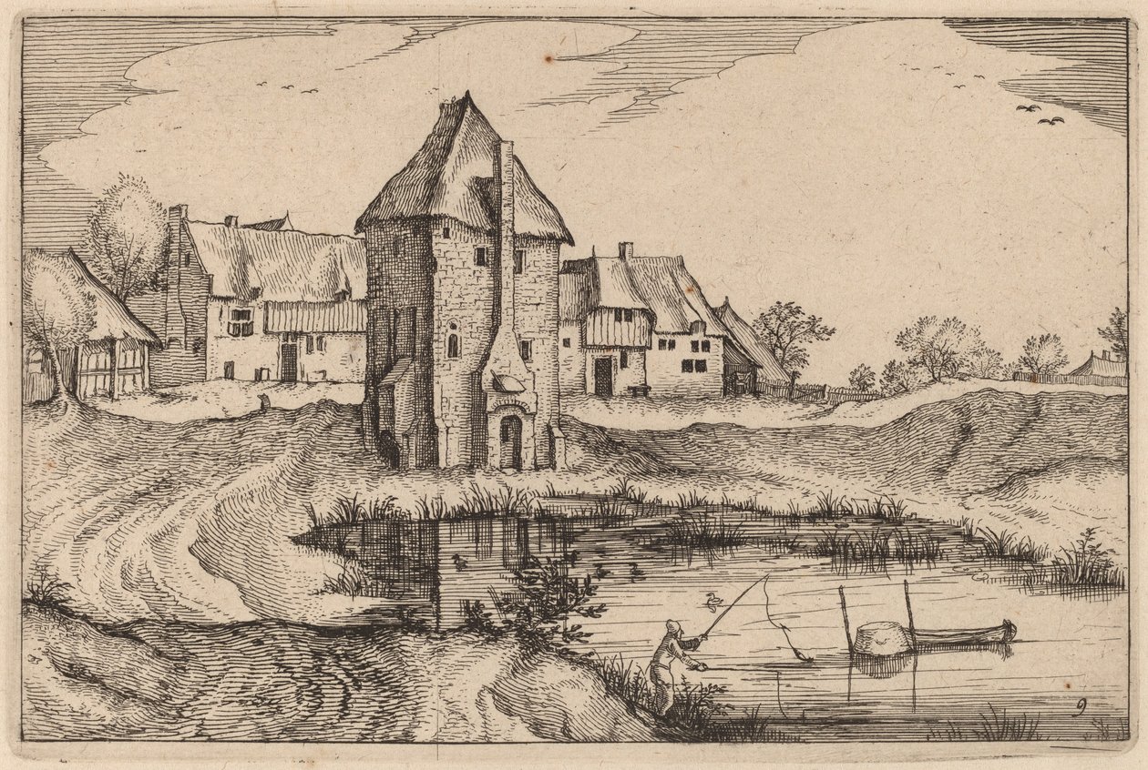 Rybník od Claes Jansz Visscher after Johannes van Doetechum, the Elder after Lucas