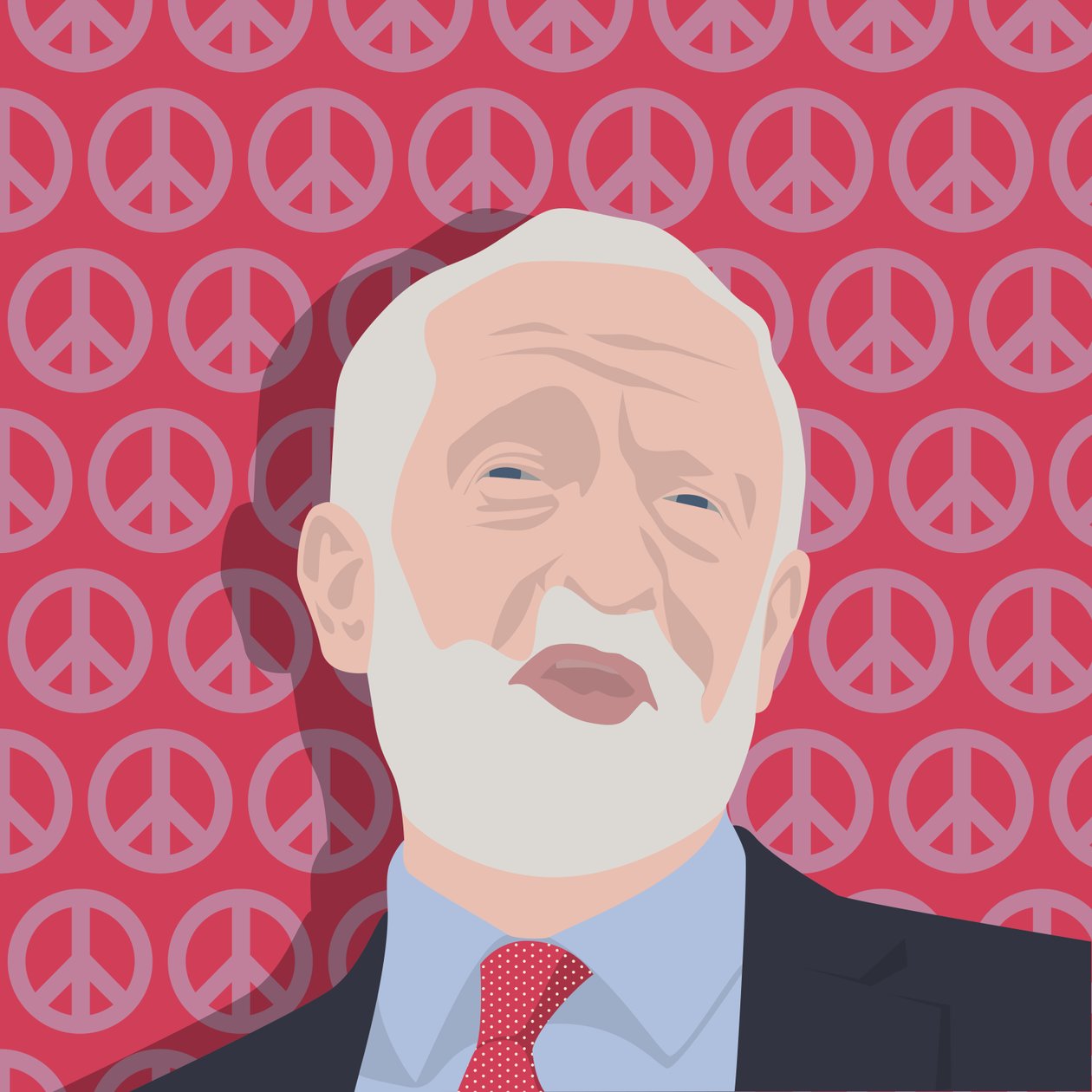 Portrét Jeremyho Corbyna od Claire Huntley