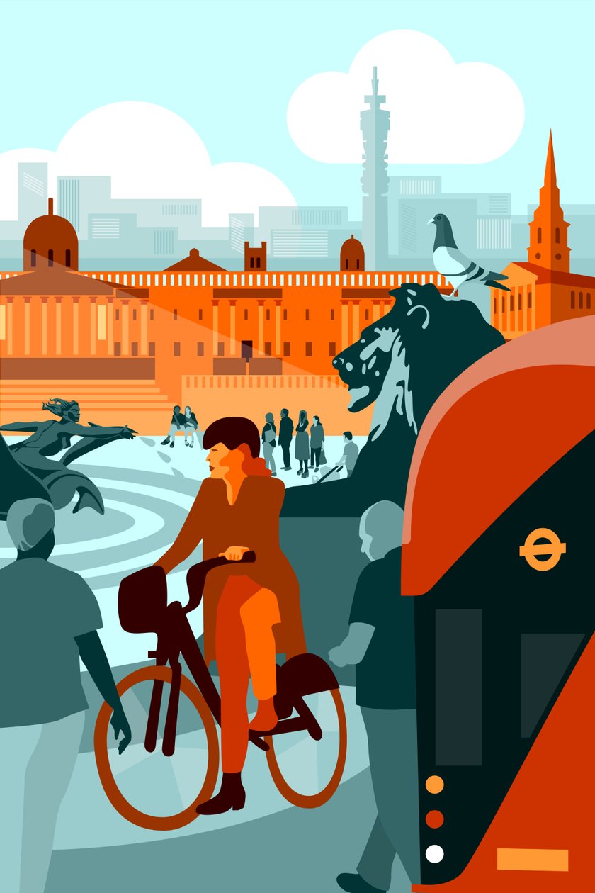 Trafalgar Square, Londýn od Claire Huntley