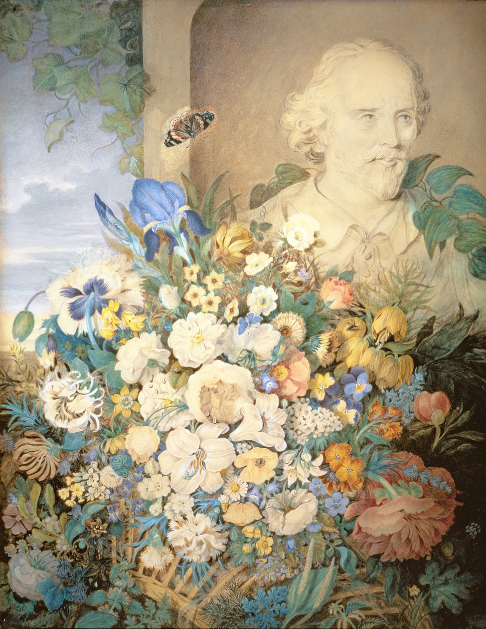 Květiny Shakespeara, kolem roku 1835 od Clara Maria Pope