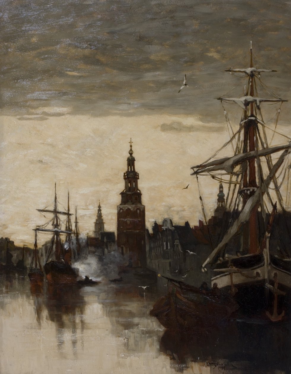 Stará strážní věž, Amsterdam od Clara Montalba