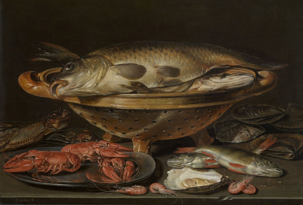 Zátiší s rybami, cca 1612-1621. od Charlotte Evans