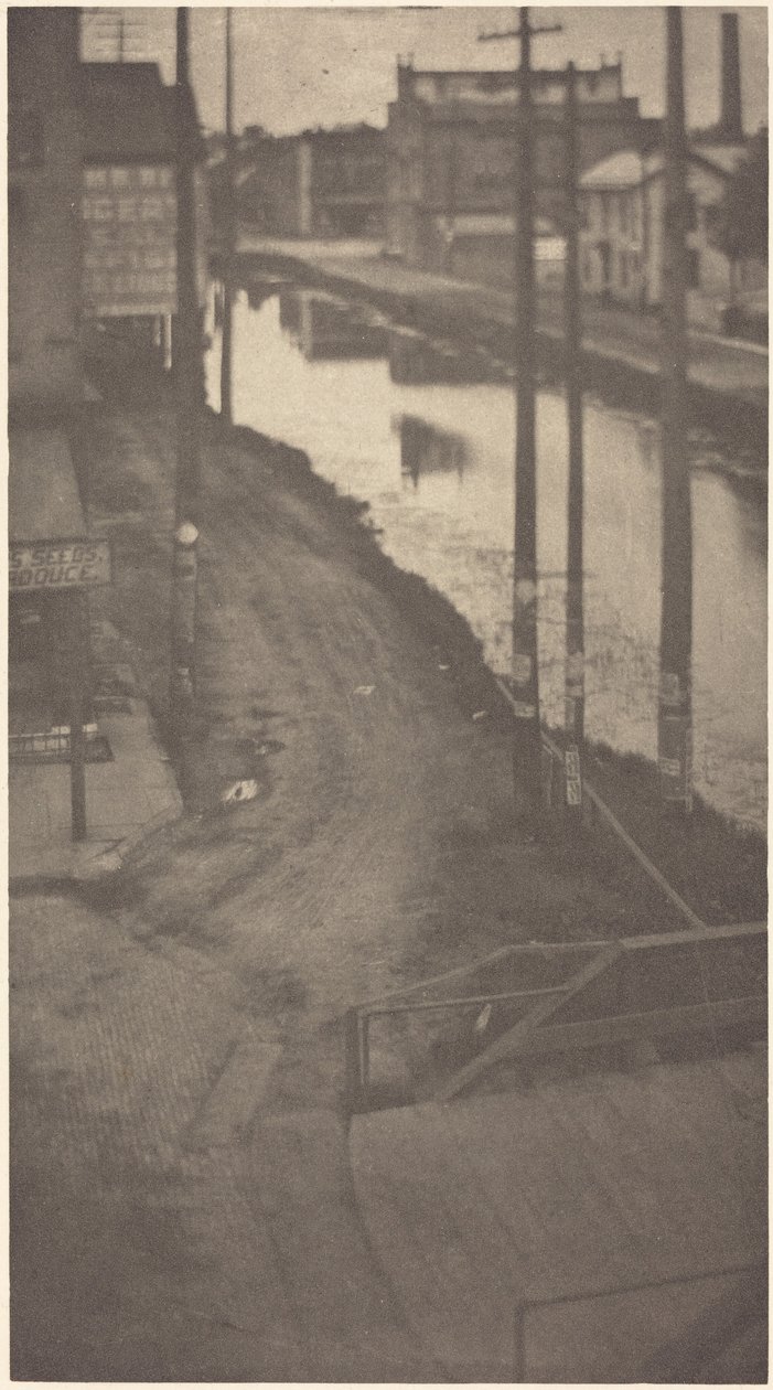 Telegrafní sloupy, cca 1900 (foto) od Clarence Henry White