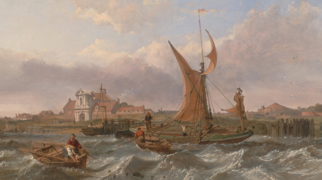 Pevnost Tilbury - Vítr proti proudu od Clarkson Frederick Stanfield